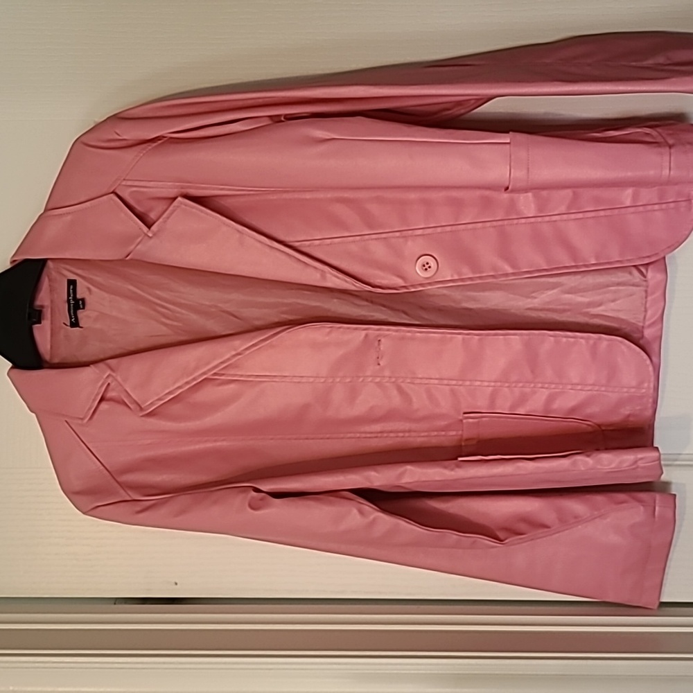 Pink blazer with one button